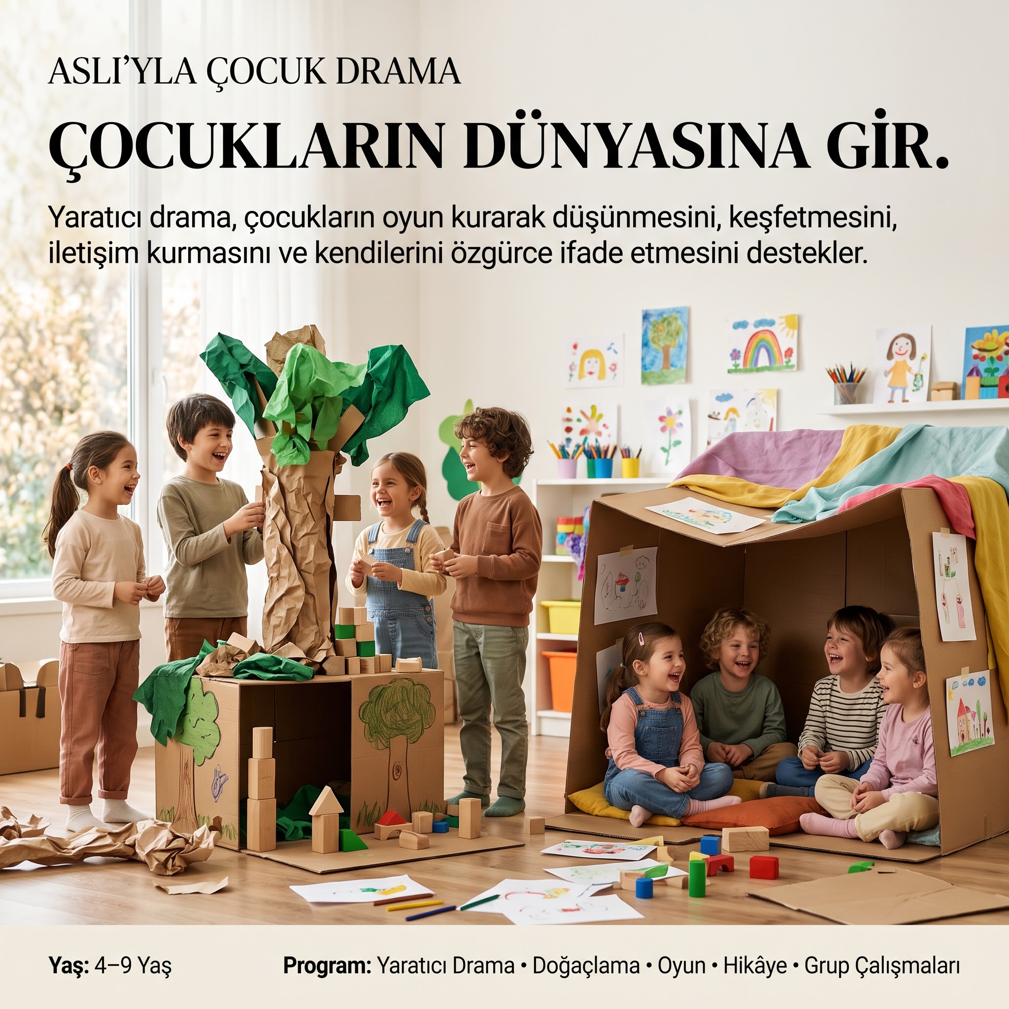 Çocukların dünyasına gir — yaratıcı drama